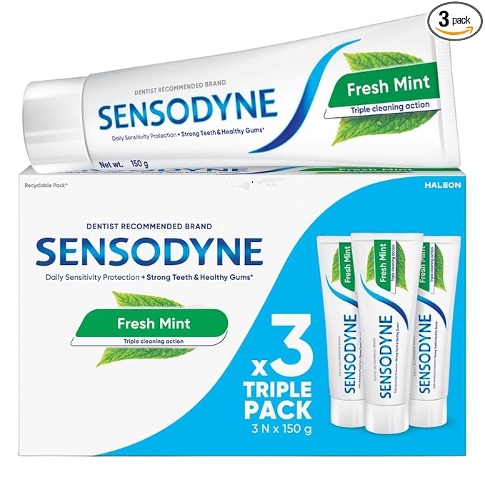 Sensodyne Toothpaste Fresh Mint 3*150gm