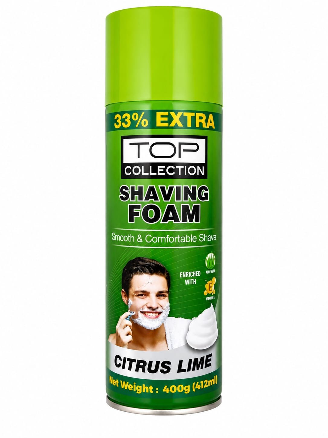 Top Shaving Foam Citrus Lime 400Gm