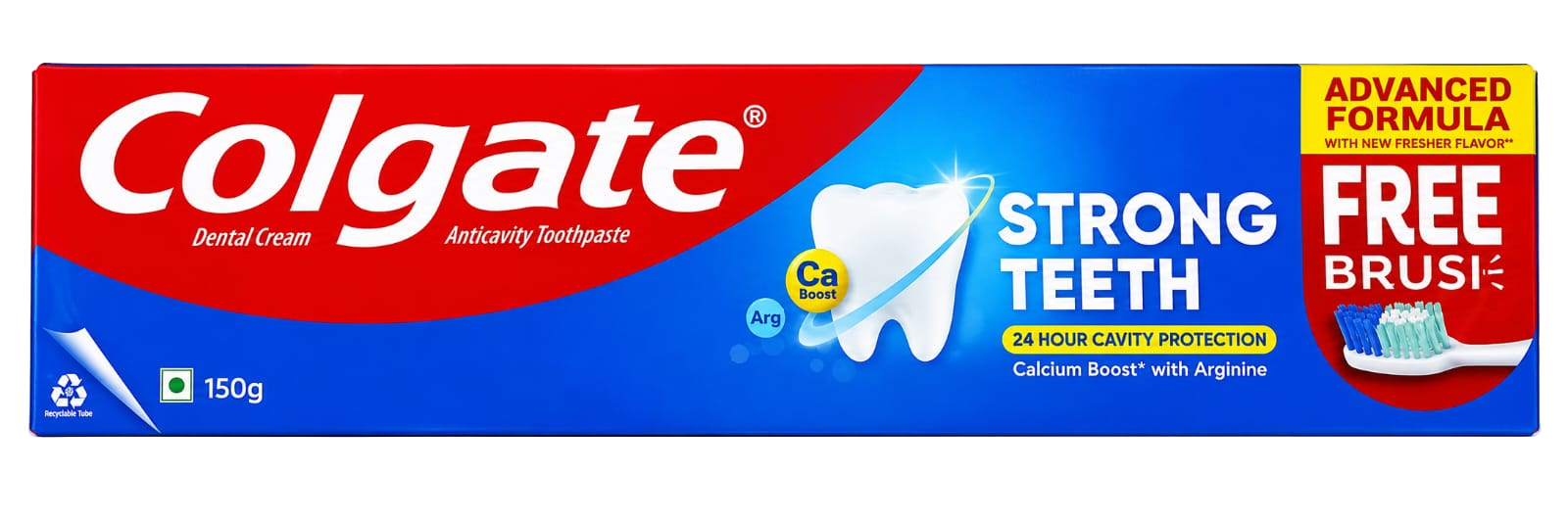 Colgate Strong Teeth +Brush Free 150Gm