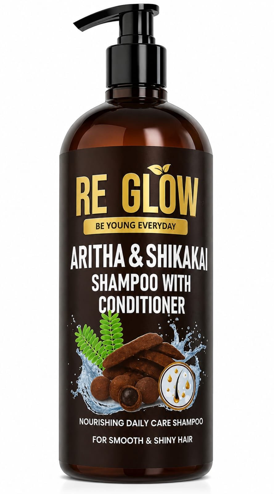 Re Glow Aritha & Shikakai Shampoo  1Ltr