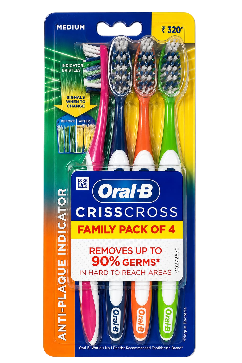 Oral-B Brush 4Pack 320/-