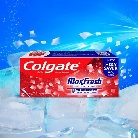 Colgate MaxFresh Gel Toothpaste (Spicy Fresh) 300g