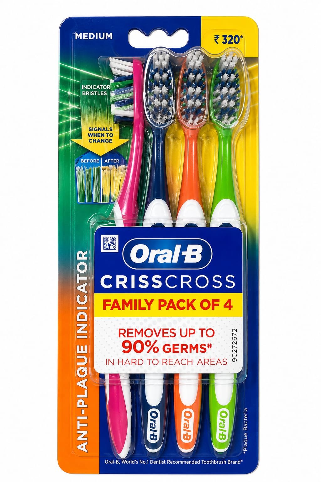 Oral-B Brush 4Pack 320/-