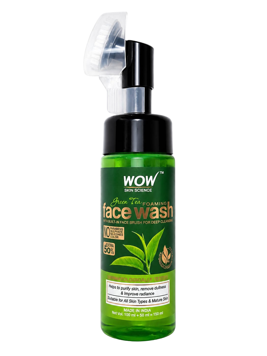 Wow Green Tea Foaming Face Wash 150Ml