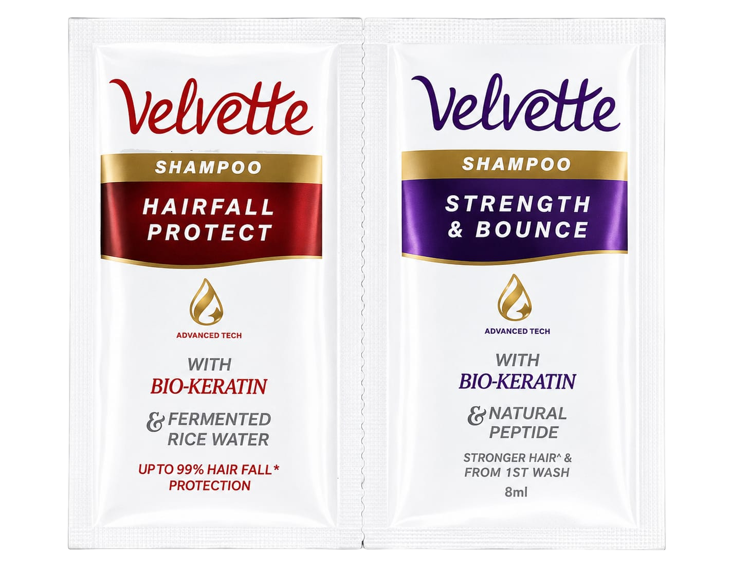Velvette Shampoo Pouch 2/-