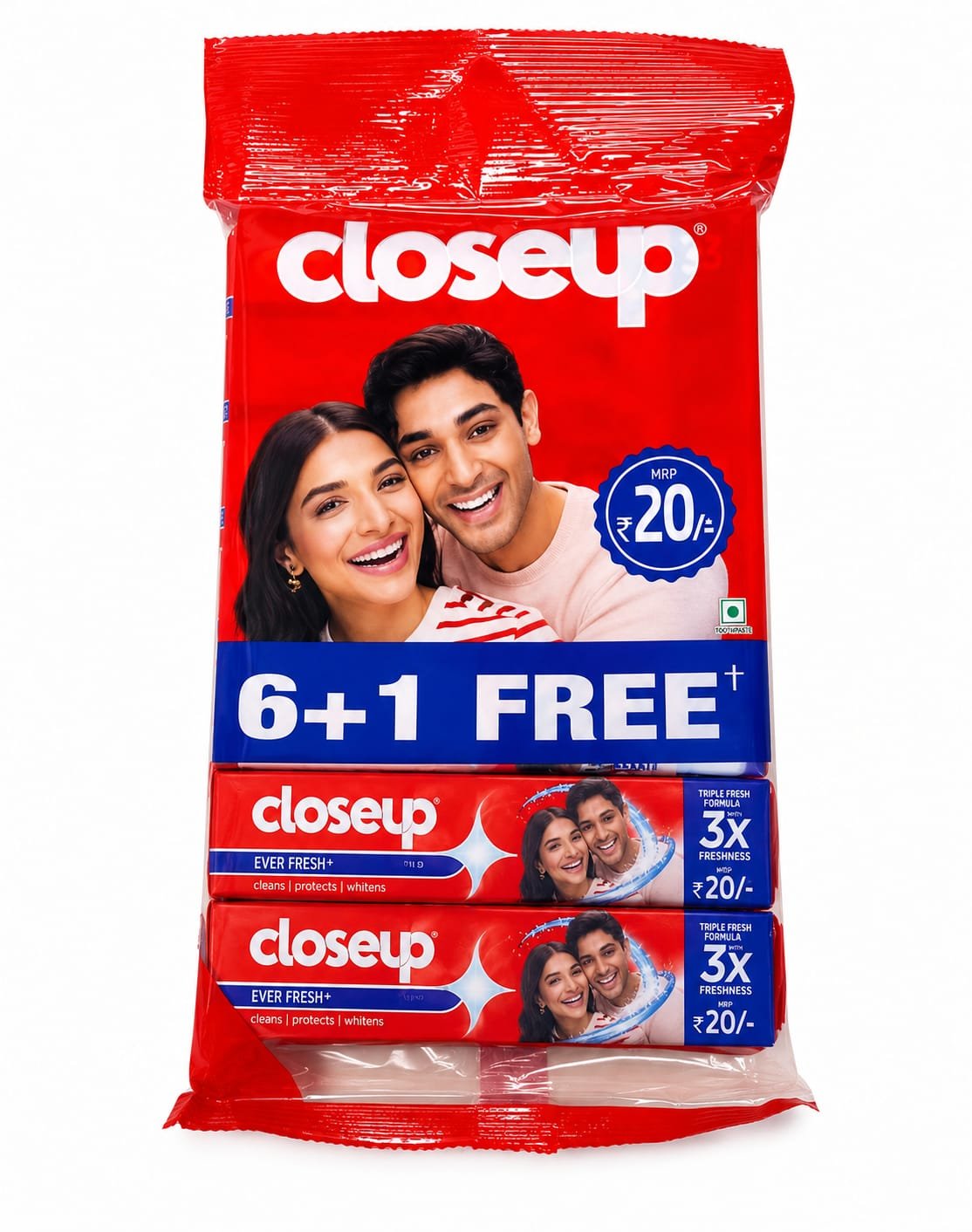 Closeup Everfresh+ Anti-Germ Red Hot Gel Toothpaste 6+1