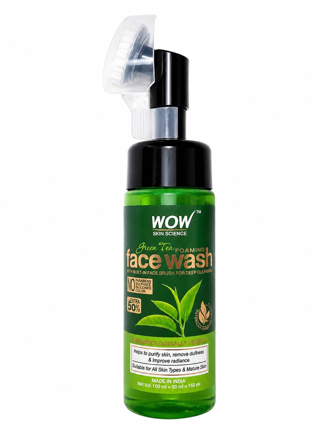 Wow Green Tea Foaming Face Wash 150Ml